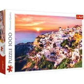 Puzzle - Trefl 1000 ELEMENTÓW Zachód słońca nad Santorini 10435 - miniaturka - grafika 1