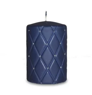 Abi Decoration Świeca Florencja granatowy matowy walec 9 cm 118826 AP - Świece - miniaturka - grafika 1