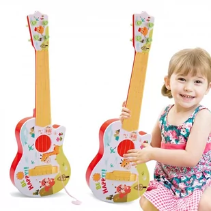 Gitara Akustyczna dla Dzieci Czerwona 43 cm Lumarko! - Instrumenty muzyczne dla dzieci - miniaturka - grafika 3