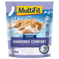 Żwirek dla kotów - MultiFit Diamonds Comfort Silikat-żwirek 4,2 kg - miniaturka - grafika 1