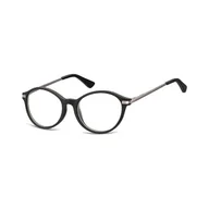 Okulary dla dzieci - Okulary dziecięce zerówki okrągłe lenonki AK50 czarne - miniaturka - grafika 1