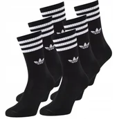 Skarpetki męskie - ADIDAS Skarpety MĘSKIE Czarne Bawełna 3PARY ROZ. 41-44 - miniaturka - grafika 1