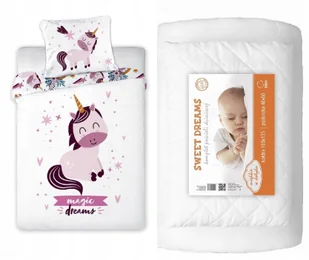 POŚCIEL DO ŁÓŻECZKA 100X135 jednorożec unicorn dziecięca niemowlęca - Pościel dla dzieci - miniaturka - grafika 1