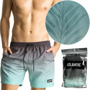 Kąpielówki męskie ukryty WODNY NADRUK szorty plażowe ATLANTIC KMB-217 - XXL - Kąpielówki męskie - miniaturka - grafika 1