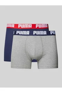 Obcisłe bokserki z detalem z logo w zestawie 2 szt. - Puma - Majtki damskie - miniaturka - grafika 1