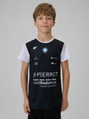 Koszulki dla dziewczynek - 4F Koszulka meczowa replika wyjazdowa z sezonu 2025/26 dziecięca 4F x WKS Czarni Radom - czarna 98/104 - miniaturka - grafika 1