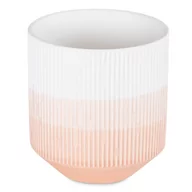 Świeczniki - Świecznik FINO kolor koralowy styl nowoczesny do wewnątrz ameliahome - CANDLEHOLDER/AH/FINO/PEACH/9X9,8 - miniaturka - grafika 1
