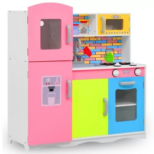 VidaXL Zabawkowa kuchnia, MDF, 80 x 30 x 85 cm, wielokolorowa 80255 VidaXL - Zabawki AGD - miniaturka - grafika 1