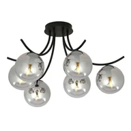 Lampy sufitowe - Emibig BOSTON 6 BLACK/GRAFIT 1110/6 lampa sufitowa czarna szkolne klosze 1110/6 - miniaturka - grafika 1