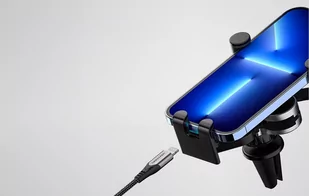 Automatyczny uchwyt samochodowy na telefon Vention KCEH0 z klipsem Szary - Uchwyty samochodowe do telefonów - miniaturka - grafika 3