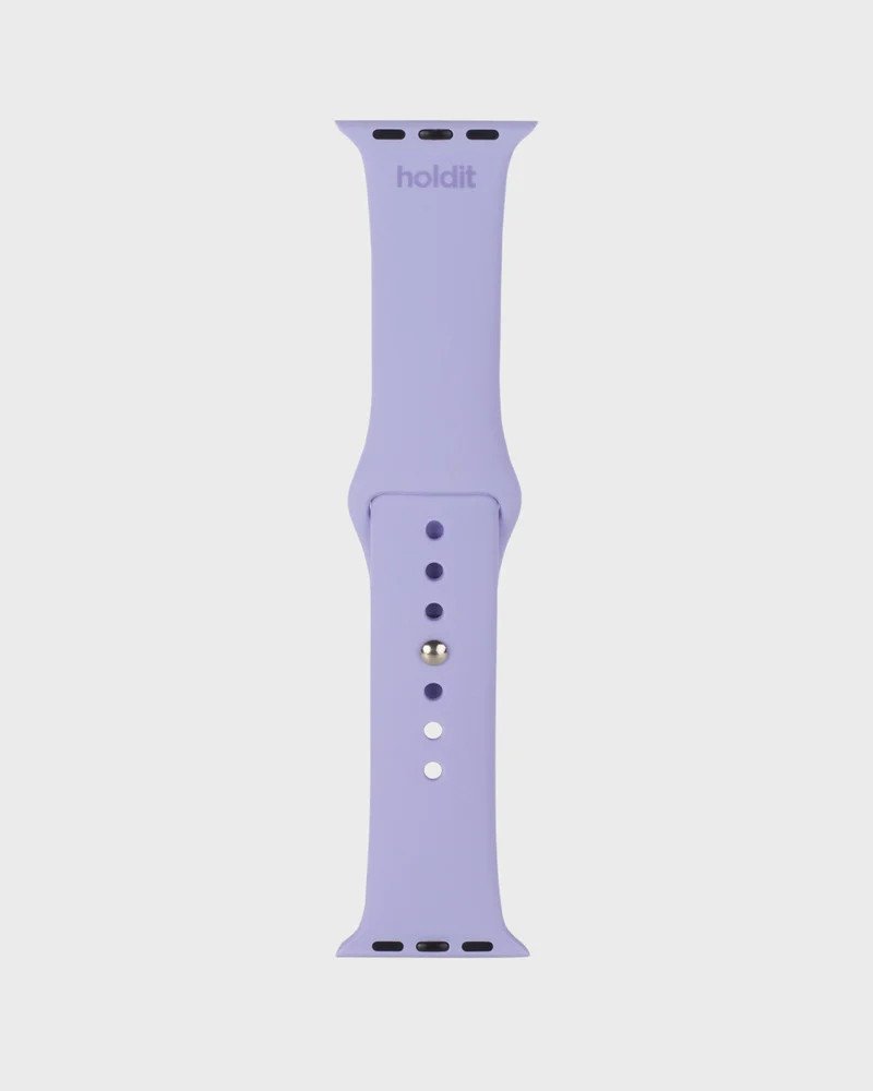 Silikonowy pasek do zegarka Apple watch Holdit lavender 42/44/45 mm