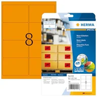 Etykiety do drukarek - HERMA 5145 neonowe etykiety DIN A4, zestaw 32 sztuk (99,1 x 67,7 mm, 640 arkuszy, papier, matowe) samoprzylepne, nadają się do drukowania, trwałe kolorowe etykiety, 5120 etykiet samoprzylepnych, - miniaturka - grafika 1