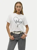 Koszulki i topy damskie - Vero Moda T-Shirt Fea 10321312 Biały Loose Fit - miniaturka - grafika 1