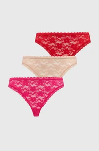 Guess figi 3-pack kolor czerwony z koronki O4GG34 KC5L0 - Majtki damskie - miniaturka - grafika 1