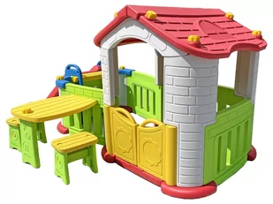 Domek Ogrodowy dla dzieci, Zestaw Zjeżdżalnia, Stolik, Krzesła 806 - Place zabaw Domek Ogrodowy dla dzieci, Zestaw Zjeżdżalnia, Stolik, Krzesła 806 - Place zabaw - miniaturka - grafika 3