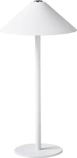 BELIANI Lampa stołowa biała metal klosz nowoczesna bezprzewodowa ładowanie na kabel USB - Oprawy, klosze i abażury - miniaturka - grafika 1