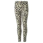 Legginsy - Legginsy dziewczęce Puma ESS+ Animal AOP beżowe 67351988-128 - miniaturka - grafika 1