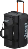 Walizki - Torba podróżna na kółkach Delsey x Jeep 45L Czarna - miniaturka - grafika 1