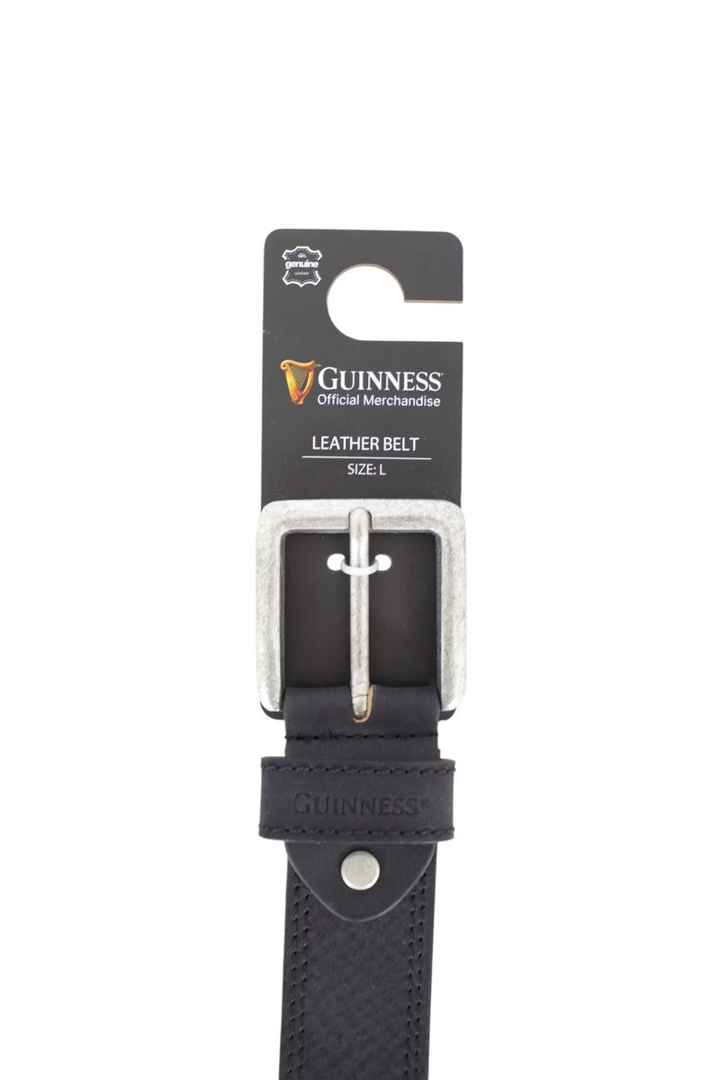 PASEK MĘSKI GUINNESS 100% SKÓRA KOZIA, SKÓRZANY CZARNY ROZM. L