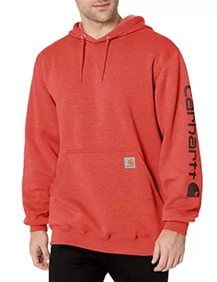 Bluzy męskie - Carhartt Męska bluza z logo Loose Fit Midweight Graphic, Currant Heather, M - grafika 1