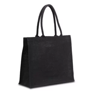 Torba Na Zakupy Z Juty Natural Shopper, Czarny - Torby i wózki na zakupy - miniaturka - grafika 1