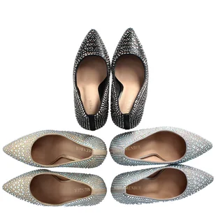 Wieczorowe szpilki z kryształkami - MENBUR 23345 CZARNE - Czółenka - miniaturka - grafika 15