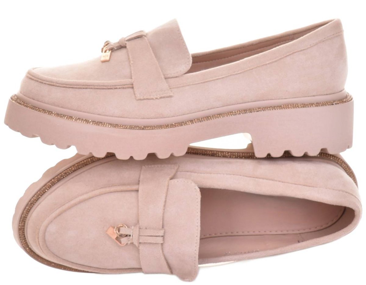 KLASYCZNE CZARNE LOAFERSY DAMSKIE SKÓRZANE MOKASYNY MODNE