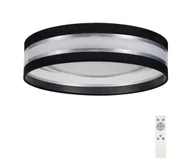Lampy sufitowe - LED Ściemniany plafon SMART CORAL LED/24W/230V czarny/srebrny + pilot - miniaturka - grafika 1