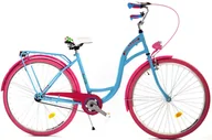 Rowery - Rower Dallas City 28" 1spd - niebieski z różem - miniaturka - grafika 1