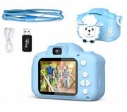 Zabawki interaktywne dla dzieci - Brio, Frahs, Aparat Cyfrowy Owieczka Dla Dzieci Hd 40 Mpx Niebieski - miniaturka - grafika 1