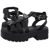 Sandały damskie - Sandały Tjw Fisherman Leather Max Sandal Black EN0EN029943 BDS (TH1460-a) Tommy Hilfiger - miniaturka - grafika 1