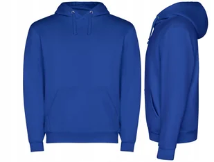 Bluza Dresowa z Kapturem Kangurka JAKOŚĆ ROLY Capucha SU1087 NIEBIESKA XL - Bluzy damskie - miniaturka - grafika 1