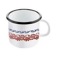 Kubki - Kubek emaliowany prosty VerryMerry wzorek 550 ml biały - miniaturka - grafika 1