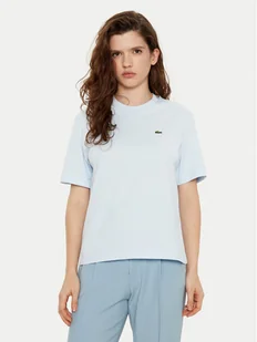 Lacoste T-Shirt TF7215 Błękitny Regular Fit - Koszulki i topy damskie - miniaturka - grafika 1