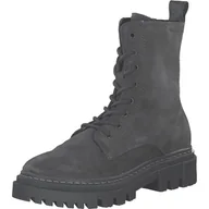 Botki damskie - Tamaris Damskie sztyblety Lace Boot Flat 1-25276-41, antracytowe, 37 EU, antracytowy, 37 EU - miniaturka - grafika 1