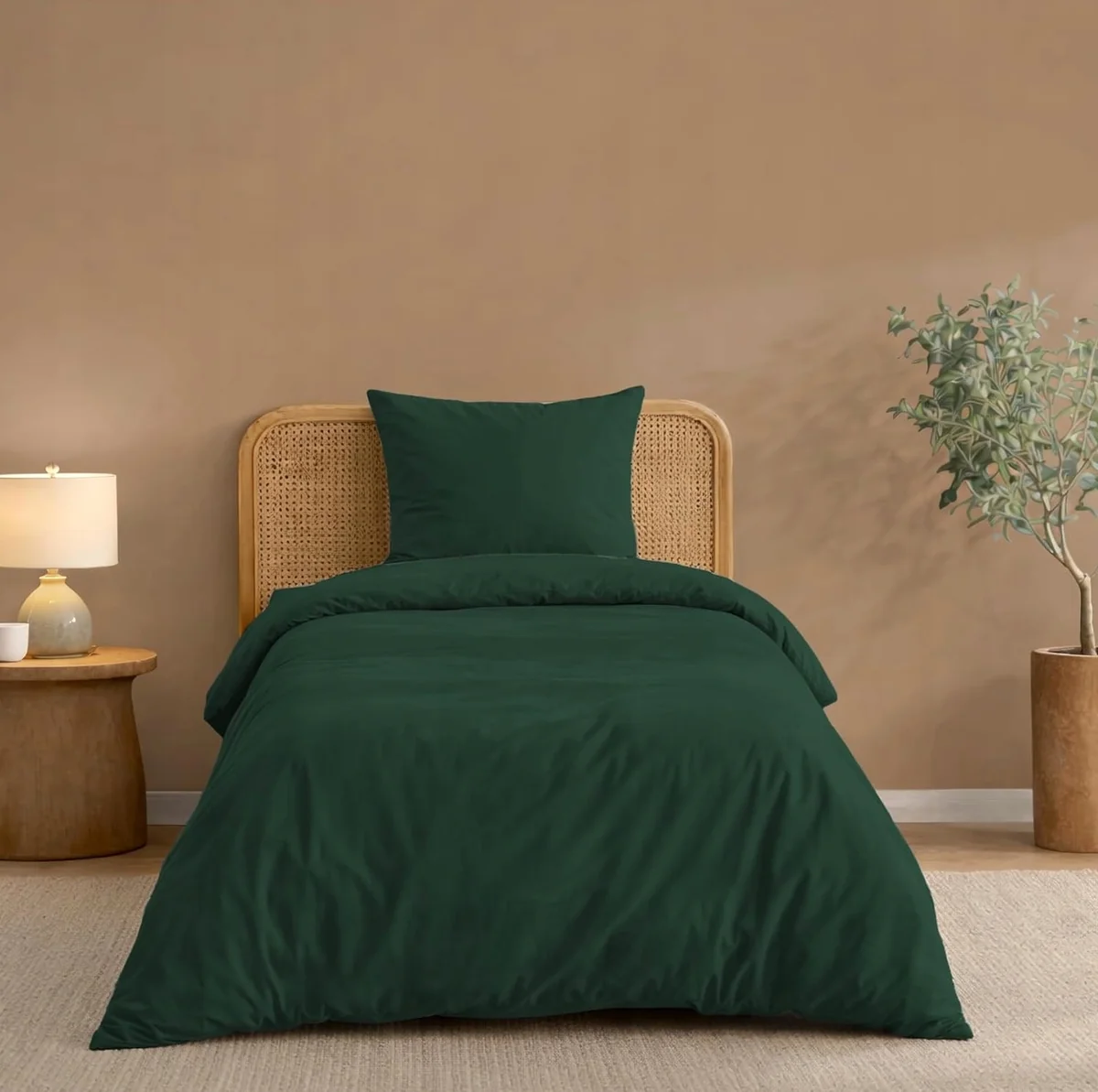 POŚCIELI KOMPLET 140X200 ZIELONY MIKROFIBRA ODDYCHAJĄCY LEKKI