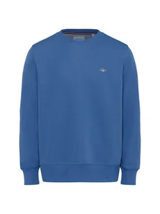 Gant Bluza męska Mężczyźni Bawełna niebieski jednolity, S - Bluzy męskie - miniaturka - grafika 1