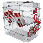 Klatki dla gryzoni - Zolux Klatka RODY3 DUO czerwona - miniaturka - grafika 1