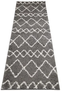 Szary chodnik shaggy we wzorki L5-W17 - Wycieraczki Szary chodnik shaggy we wzorki L5-W17 - Wycieraczki - miniaturka - grafika 1