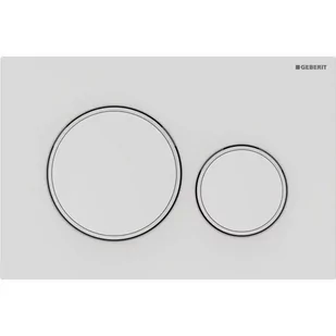 Geberit Sigma20 Przycisk spłukujący WC biały/biały mat 115.882.11.1 - Przyciski spłukujące - miniaturka - grafika 1