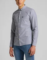 Koszule męskie - Męska Koszula Materiałowa Lee Slim Button Down Cloudburst Grey L66Xnfje-M - miniaturka - grafika 1