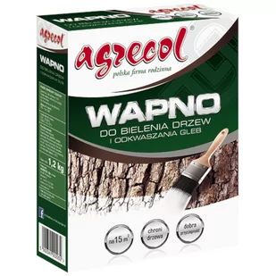 Agrecol Agrecol wapno bielące drzewa 1200g - Preparaty na chwasty i szkodniki - miniaturka - grafika 1