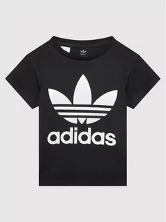 Koszulki dla chłopców - Adidas T-Shirt adicolor Trefoil H25245 Czarny Regular Fit - grafika 1