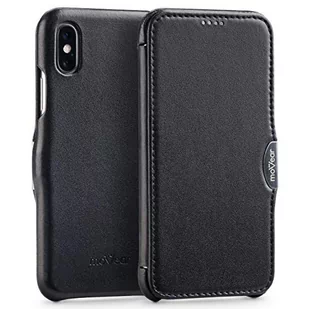 moVear moVear stylowe etui do Apple iPhone Xs MAX | Skóra Gładka AIXSMS0CIBKSBK - Etui i futerały do telefonów - miniaturka - grafika 1