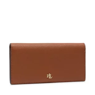 Ralph Lauren Duży Portfel Damski LAUREN Slim Wallet 432802917010 Lauren Tan - Portfele - miniaturka - grafika 1