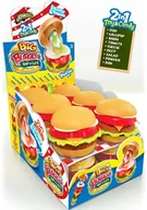 Gumy do żucia, lizaki, dropsy - Johny Bee Big Burger -Lizak maczany w kwaśnym proszku, - miniaturka - grafika 1