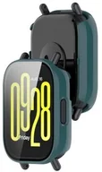 Akcesoria do smartwatchy - Bizon Etui ze szkłem do zegarka Case+Glass Watch do Xiaomi Redmi Watch 5 Active, zielone - miniaturka - grafika 1