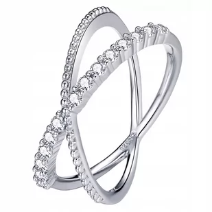 Srebrny Pierścionek Podwójny Srebro 925 Roz. 17 Ps013 - Wisiorki - miniaturka - grafika 1