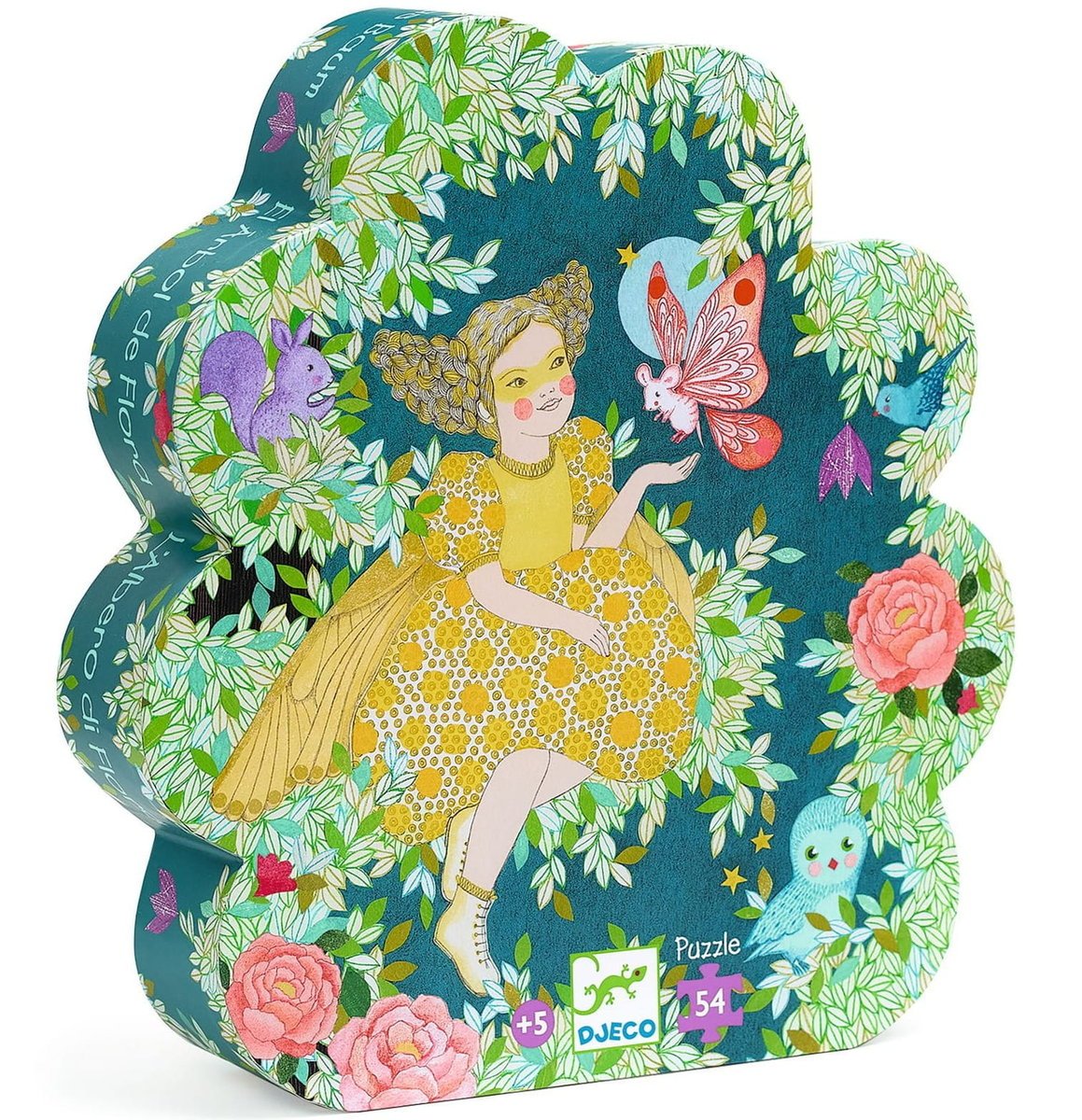 DJECO Puzzle tekturowe KWIATOWE DRZEWO 54-elem.