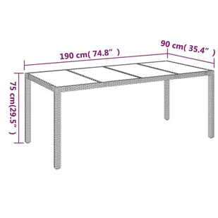9-cz. zestaw mebli ogrodowych z poduszkami, czarny rattan PE - Meble ogrodowe - miniaturka - grafika 12